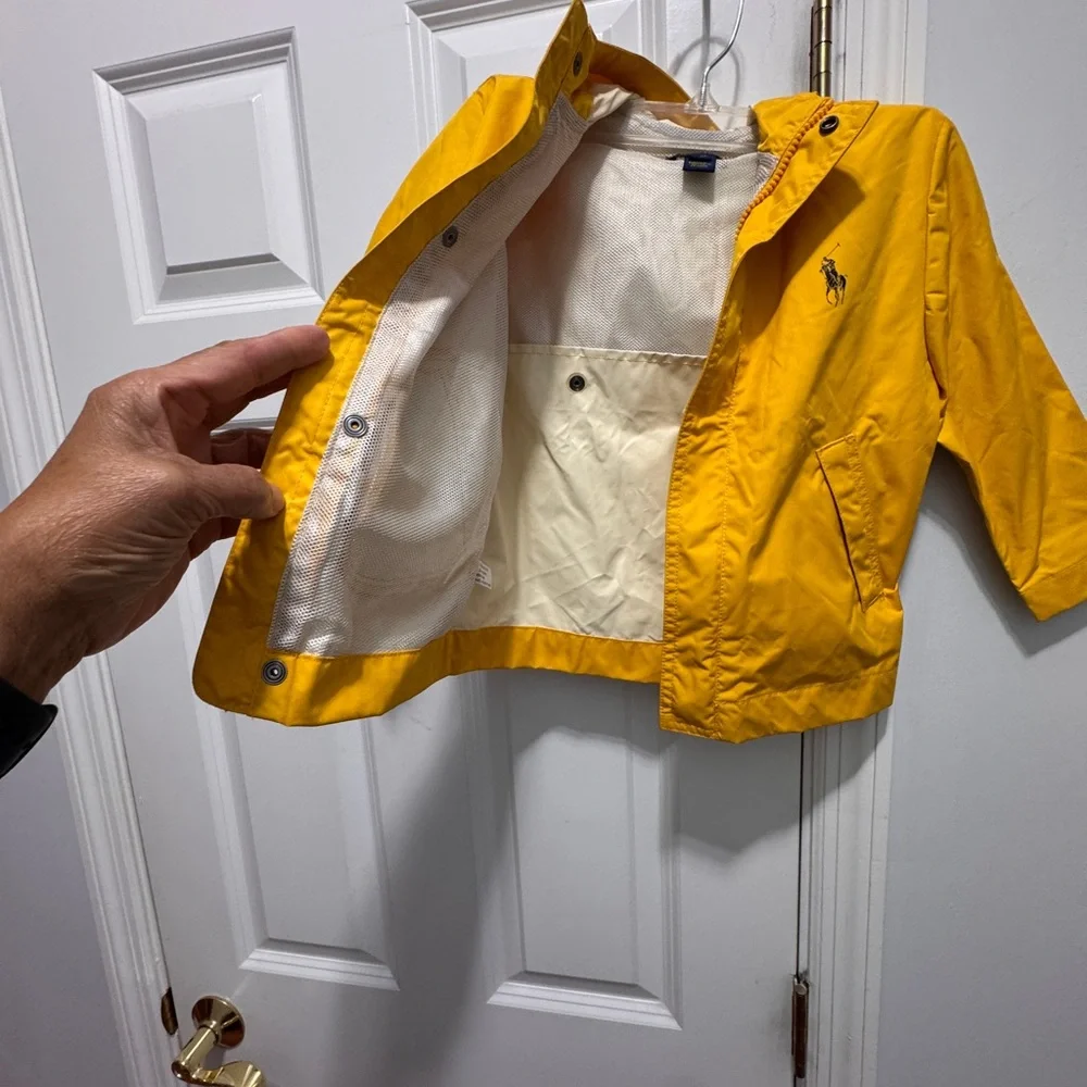 Polo by Ralph Lauren Yellow Raincoat Lightweight Weather-Resistant 3T